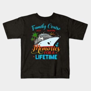 Family Cruise 2024 Making Memories For A Lifetime Beach Kids T-Shirt